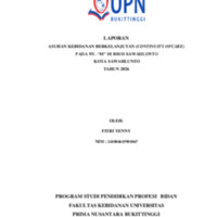 LAPORAN ASUHAN KEBIDANAN BERKELANJUTAN (CONTINUITY OFCARE) PADA NY. “M” DI RSUD SAWAHLUNTO KOTA SAWAHLUNTO TAHUN 2026
